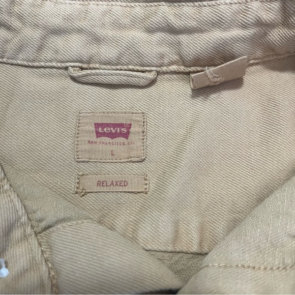 Levis Jackson Worker Overshirt 195730165 Tan/Brown Button Up Mens Size Large - Picture 3 of 5
